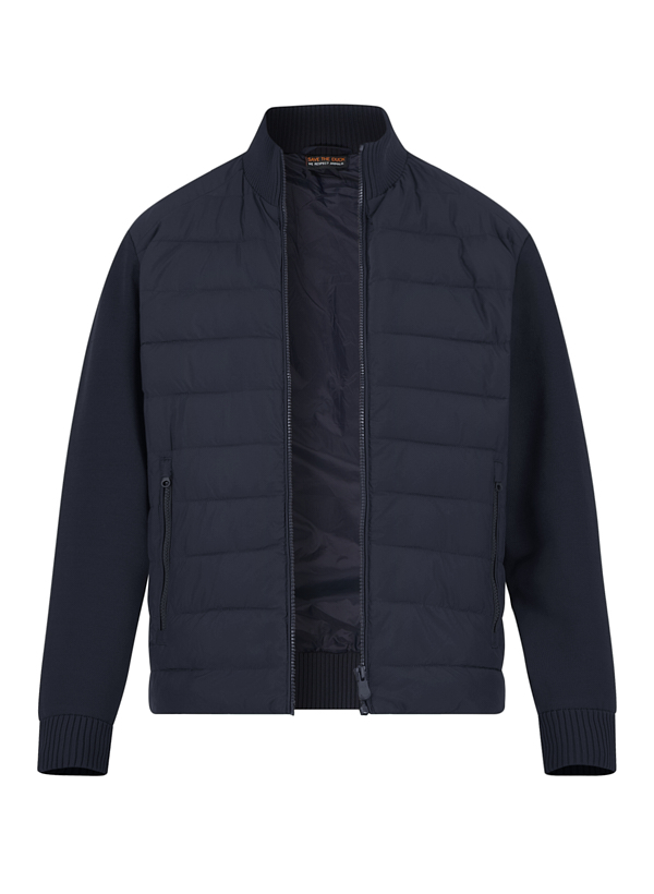 Hybrid Jacke, Strick Mikrofaser, navy