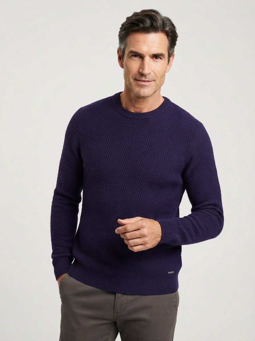 Pullover, Wolle-Kaschmir, navy