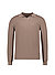 Pullover, Baumwolle, dunkelbeige strukturiert - dunkelbeige