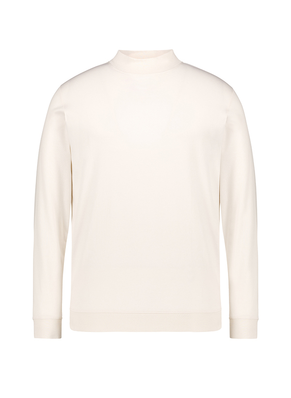 Longsleeve, Stehkragen, Pima Baumwolle, ecru