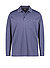 Polo-Shirt Soft-Knit Easy Care, Baumwoll-Jersey, blau gemustert - blau
