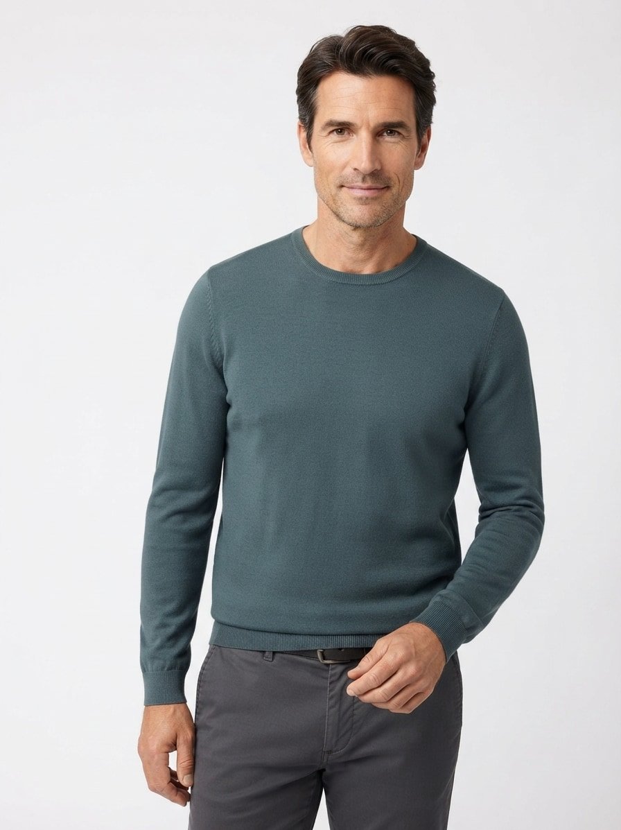 Pullover, Merinowolle extrafein, emerald-grün