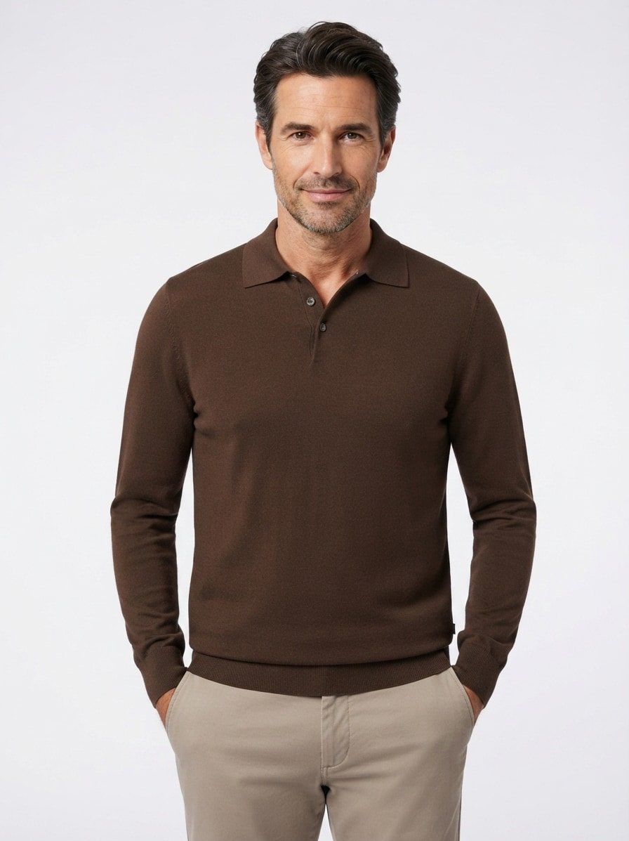 Pullover, Merinowolle extrafein, braun
