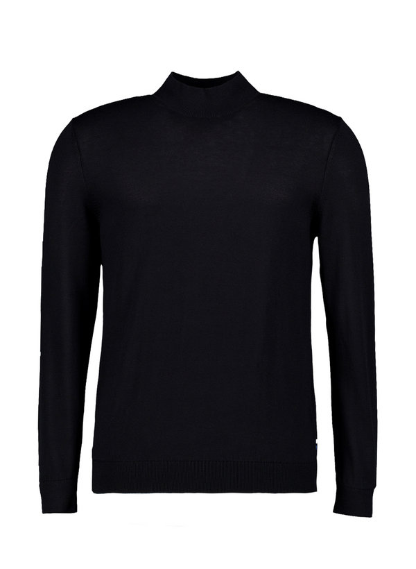 Stehkragenpullover, Bio Baumwolle-Lyocell, schwarz