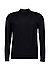 Stehkragenpullover, Bio Baumwolle-Lyocell, schwarz - schwarz