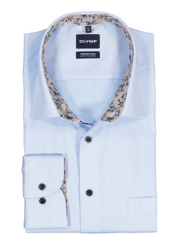 OLYMP Herren Hemd blau Kent Comfort Fit