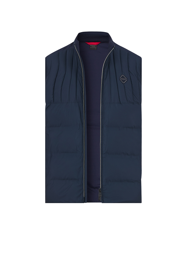 Hybrid Weste, Mikrofaser wasserabweisend, navy