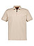 Zip-Polo, Jersey, beige - beige