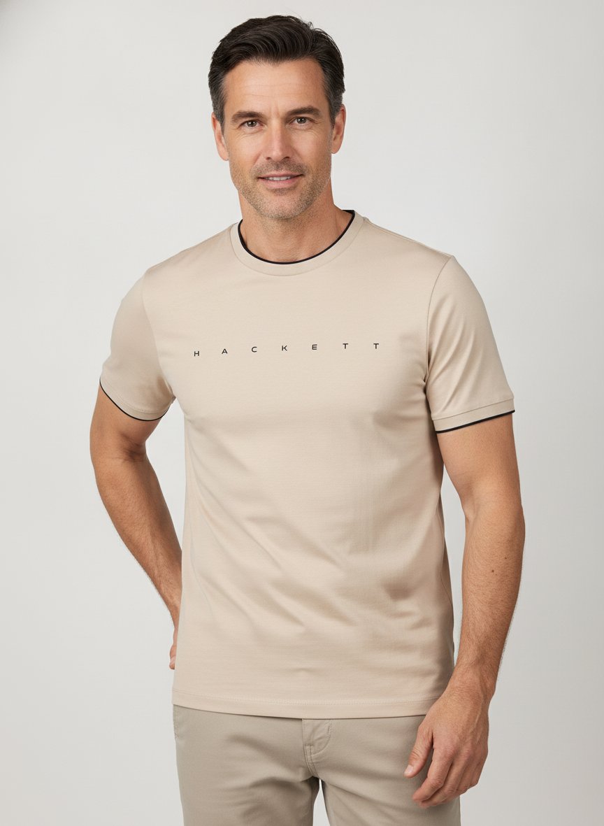 T-Shirt, Baumwolle, beige