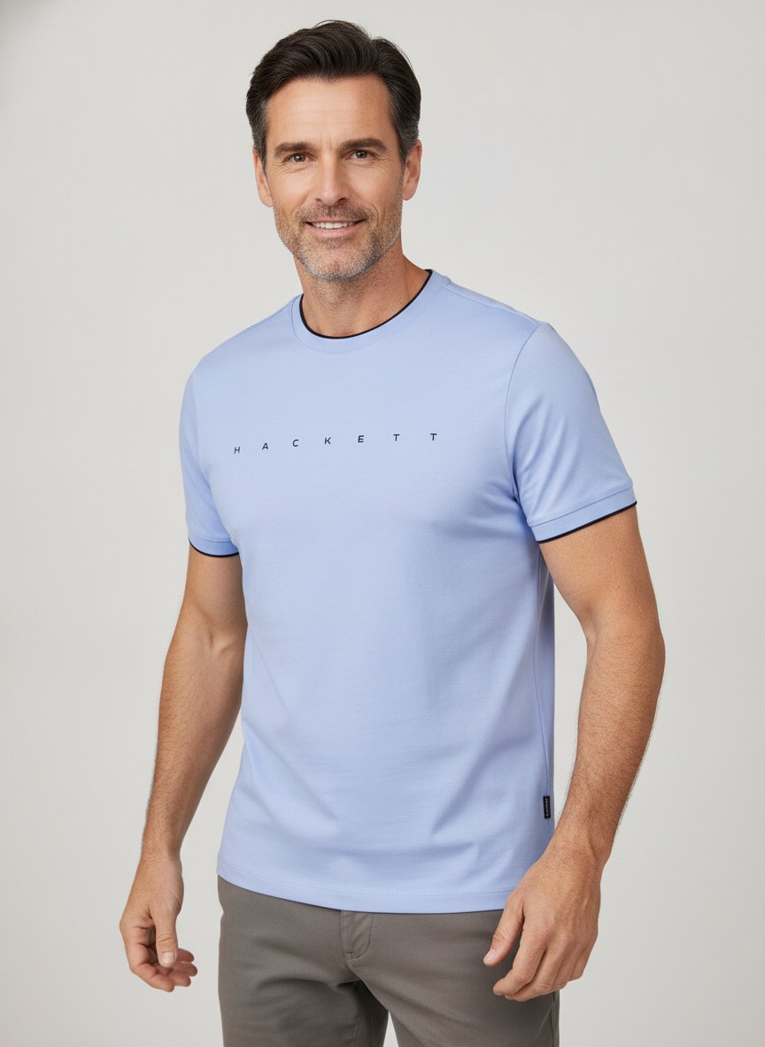 T-Shirt, Baumwolle, blau