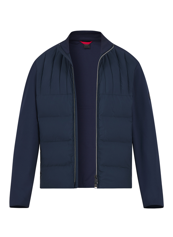 Hybrid Jacke, Mikrofaser wasserabweisend, navy