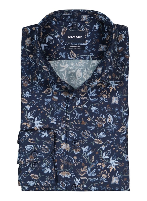 Hemd, Comfort, Twill, Kent, blau
