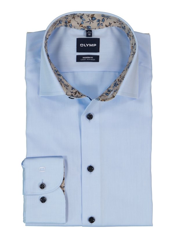 Hemd, New Modern, Baumwolle, Kent, Extra langer Arm, himmelblau