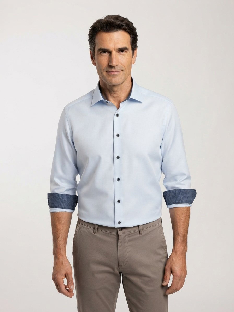 Hemd, Comfort, Climate Control, Kent, bleu