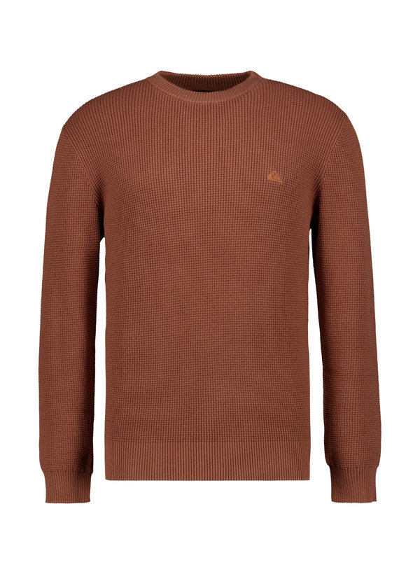 Pullover, Baumwolle, cognac strukturiert
