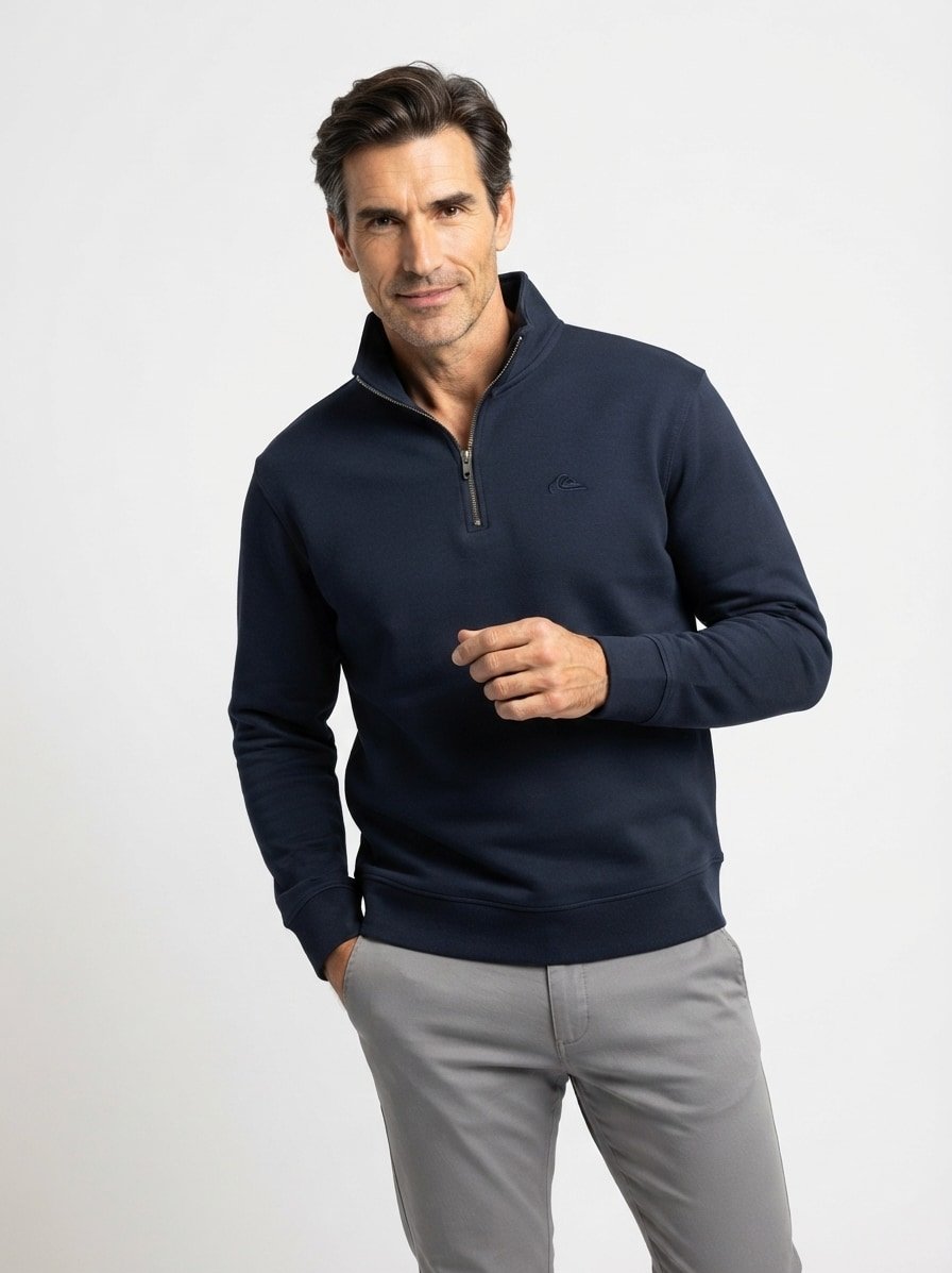 Sweatshirt, Comfort Fit, Baumwoll-Stretch, navy