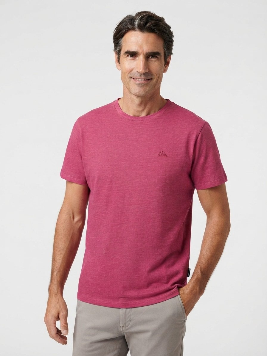T-Shirt, Regular Fit, Baumwolle, dunkelrot