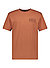 T-Shirt, Regular Fit, Baumwolle, Rückenprint, karamell-meliert - rewhide