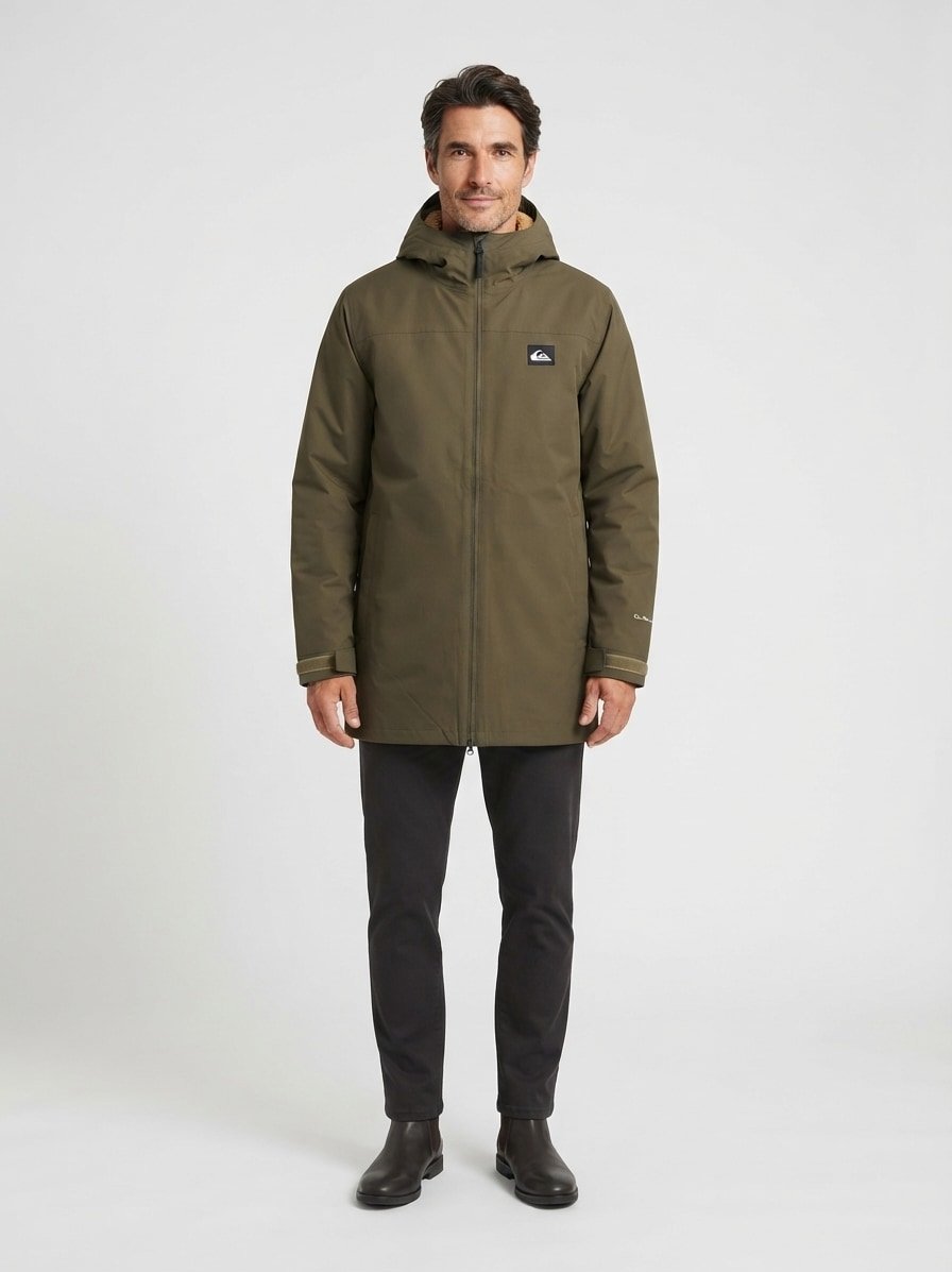 Jacke, Regular Fit, Baumwolle Teddyfell, dunkelgrün
