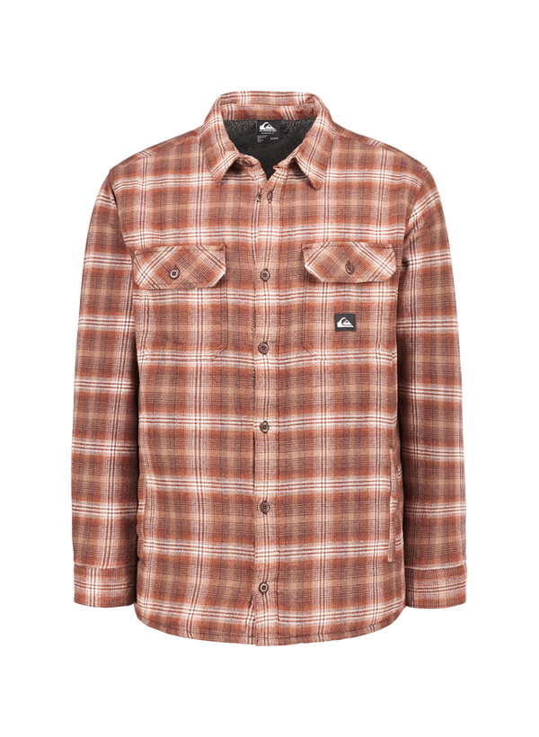 Overshirt, Oversize Fit, Baumwolle Teddyfutter, braun kariert