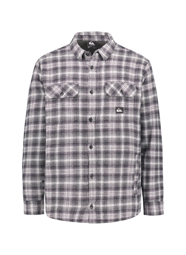 Overshirt, Oversize Fit, Baumwolle Teddyfutter, schwarz kariert