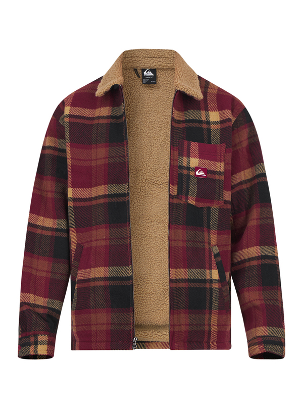Jacke, Mikrofaser warmgefüttert, dunkelrot