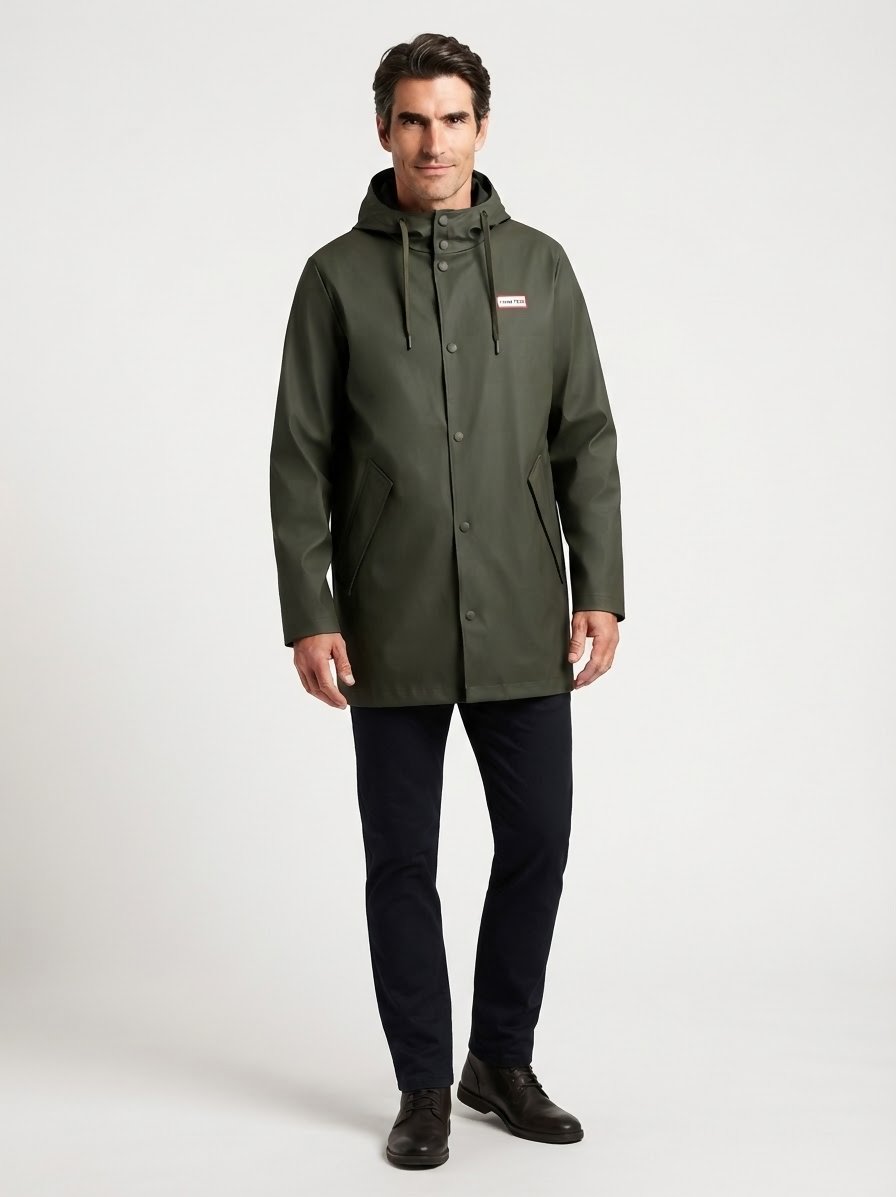 Regenjacke Haru, Mikrofaser wasserdicht, dunkelgrün