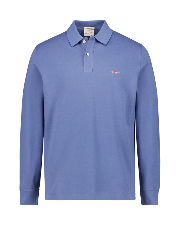 Polo-Shirt, Regular Fit, Baumwoll-Piqué, blau