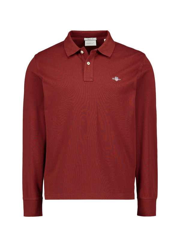 Polo-Shirt, Regular Fit, Baumwoll-Piqué, dunkelrot