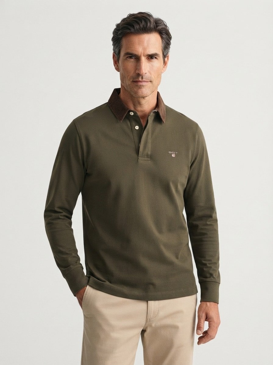 Polo-Shirt, Baumwoll-Jersey, dunkelgrün