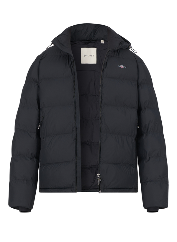 Steppjacke, Mikrofaser wasserabweisend, schwarz