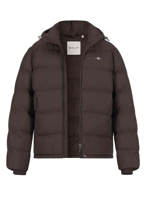 Steppjacke, Mikrofaser wasserabweisend, schwarzbraun