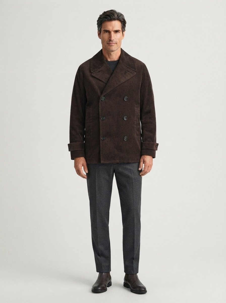Cabanjacke, Cord, dunkelbraun