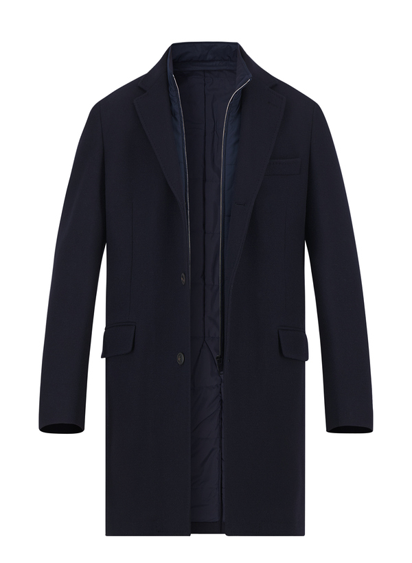 Mantel, Wolle-Kaschmir wattiert, navy