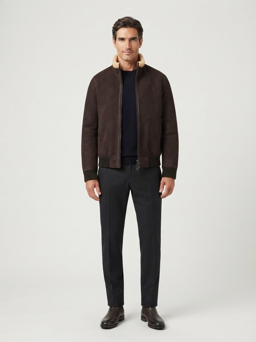 Lammfell-Jacke, braun