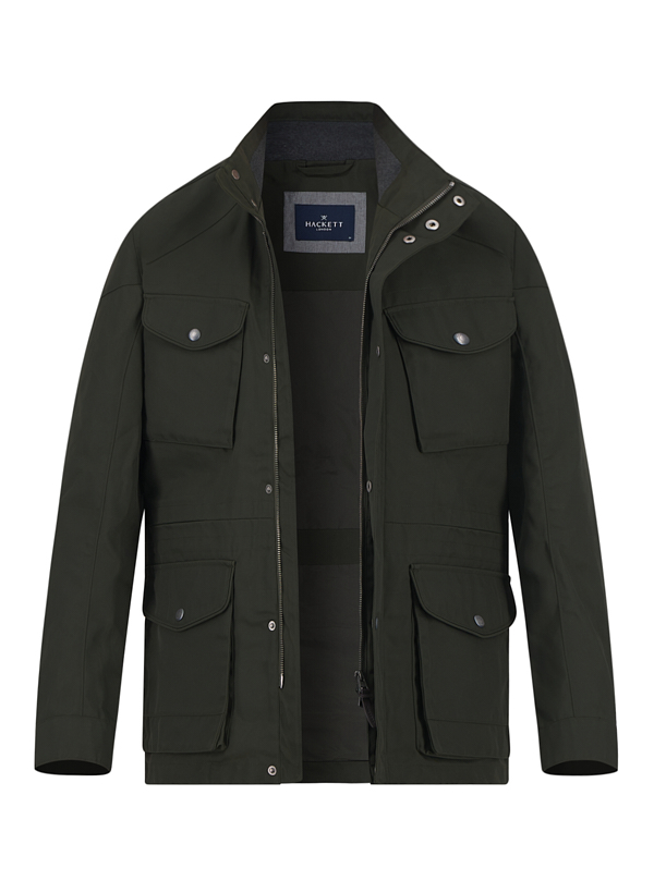 Fieldjacket, Mikrofaser wassserabweisend, dunkelgrün