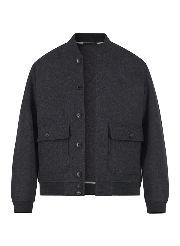 Blouson, Lammwolle ungefüttert, charcoal