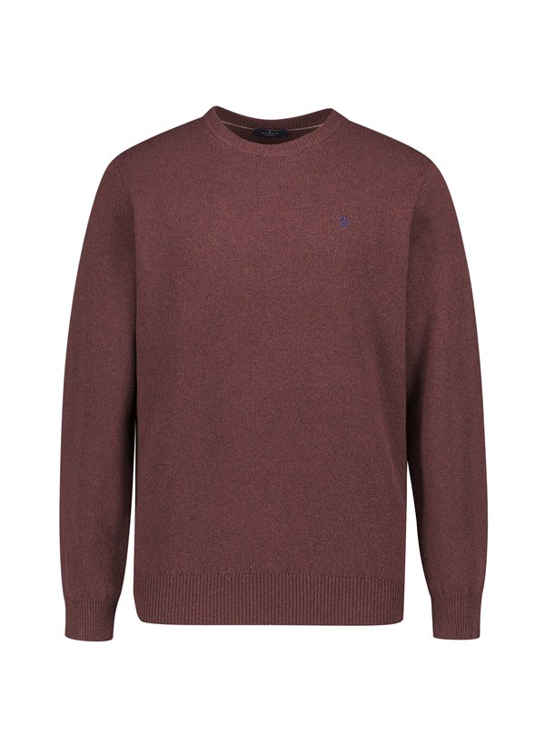 Pullover, Lammwolle, braun meliert