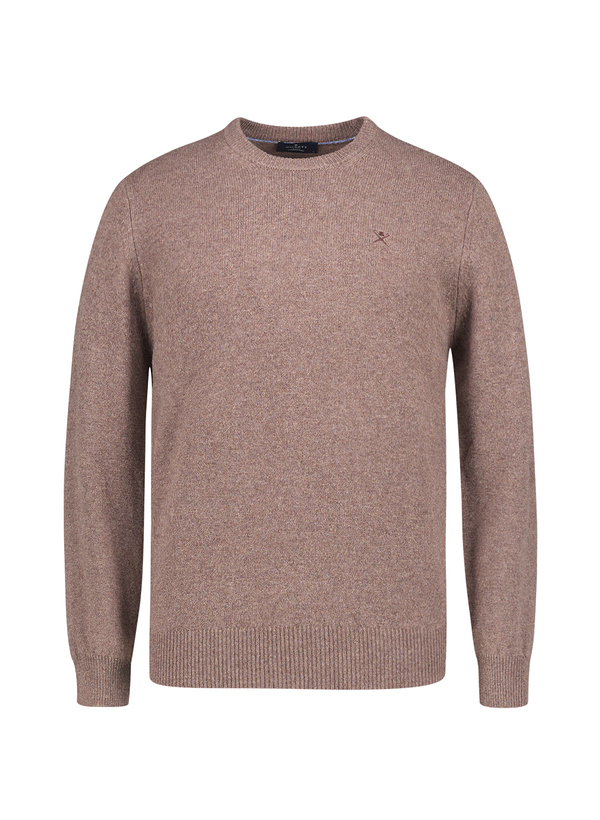 Pullover, Lammwolle, taupe meliert