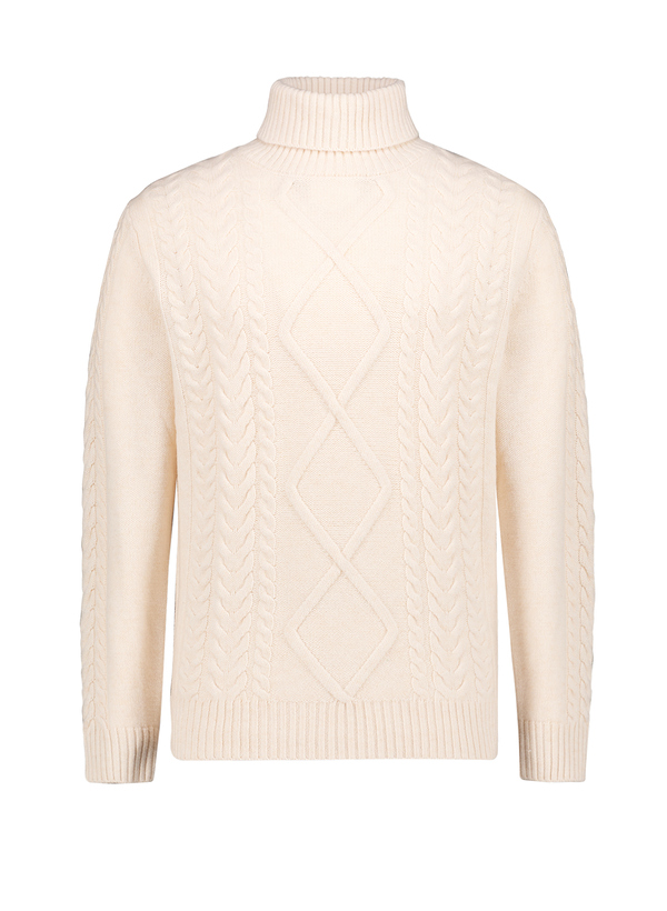 Rollkragenpullover, Merinowolle-Kaschmir, ecru