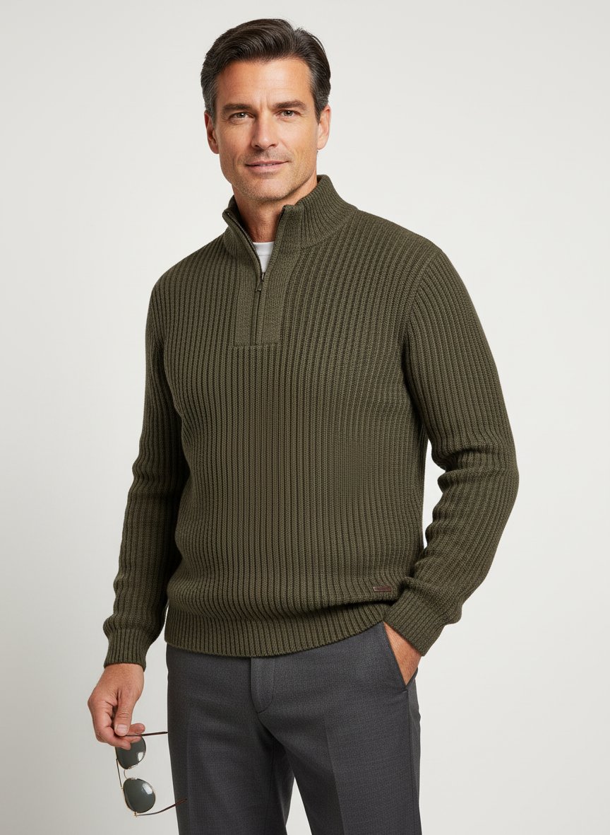 Troyer, Merinowolle-Cashmere, olivgrün