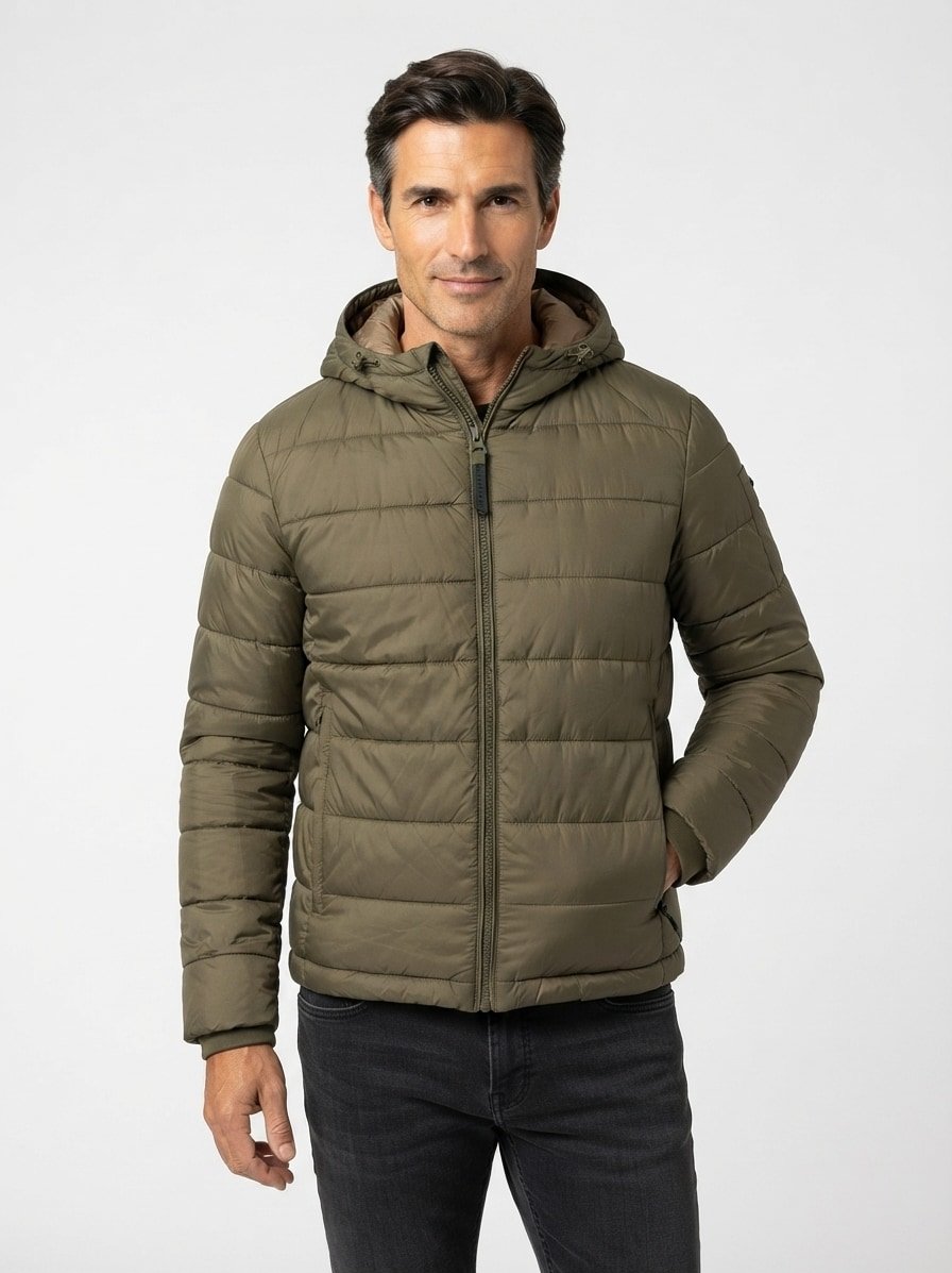 Steppjacke, Mikrofaser wasserabweisend, grün
