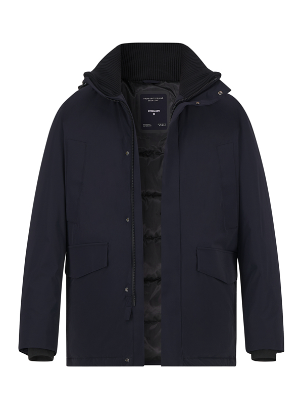 Parka, Nylon-Stretch wasserabweisend, dunkelblau