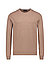 Pullover, Merinowolle-Kaschmir, beige meliert - dunkelbeige