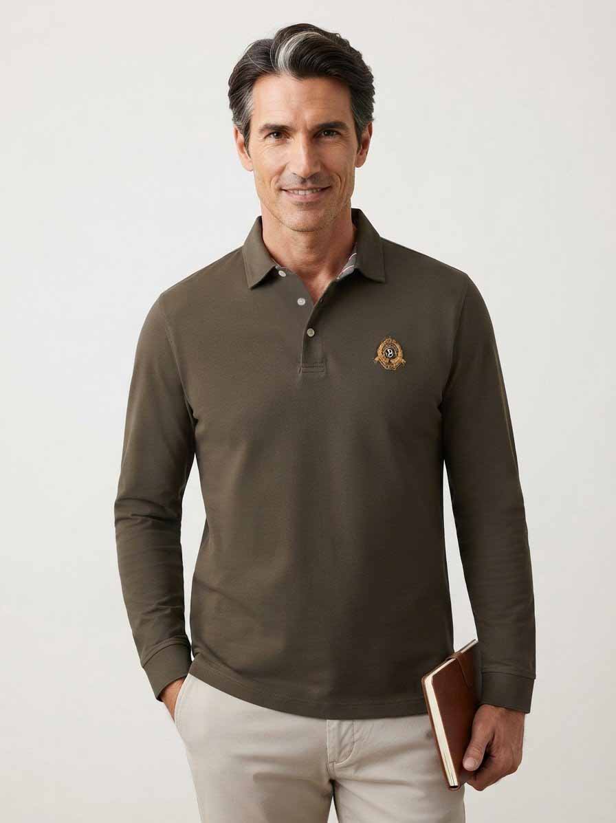 Polo-Shirt, Classic Fit, Baumwoll-Piqué, dunkelgrün