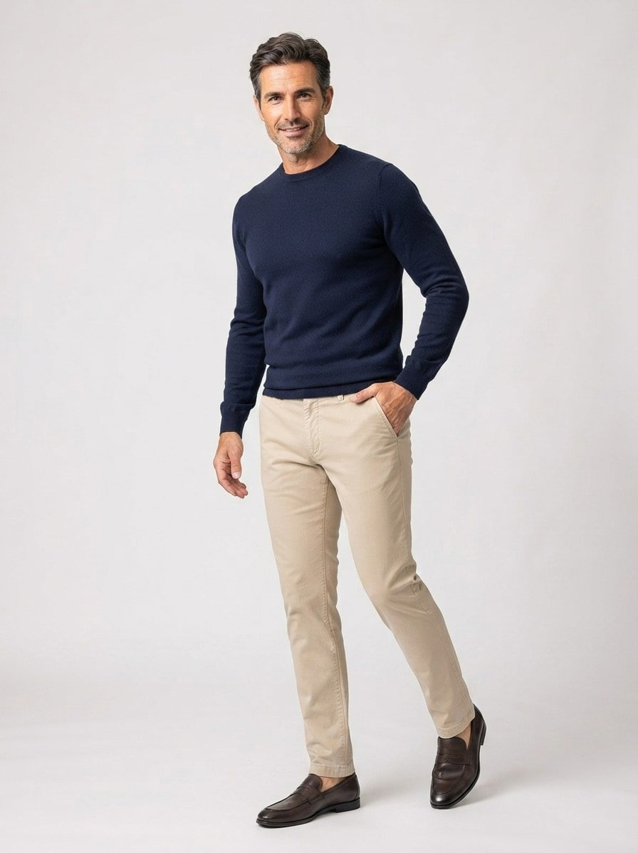 Hose Kensington, Slim Fit, Cord, ecru