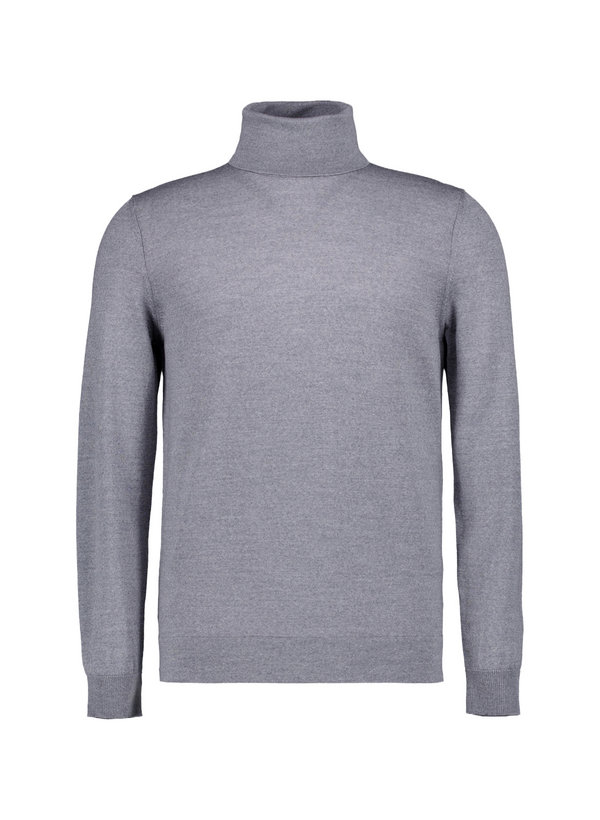 Rollkragenpullover, Merinowolle extrafein, grau