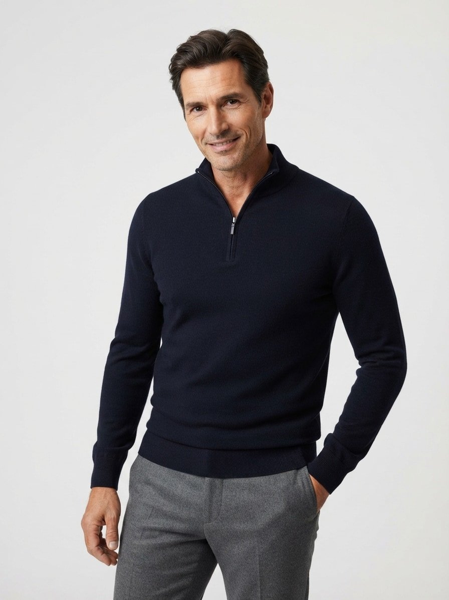 Troyer, Merinowolle extrafein, dunkelblau
