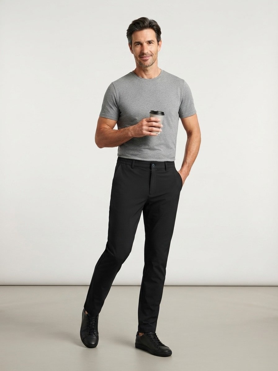 Bundfaltenhose Lui, Relaxed, Mikrofaser-Stretch, dunkelblau