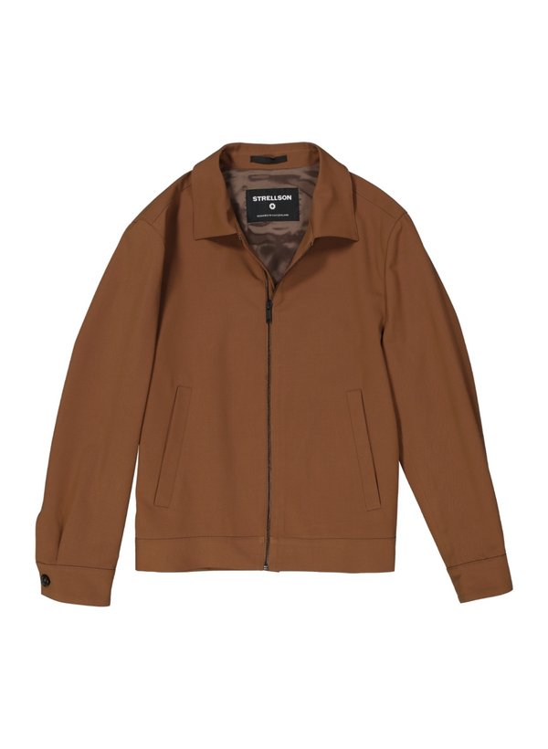 Strellson Herren Overshirt braun Woll-Stretch